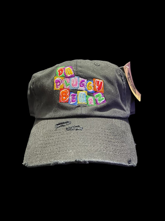 Black PluggyBearz Distressed Hat