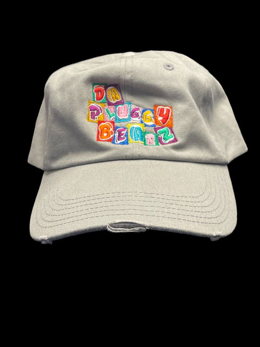 Khaki PluggyBearz Distressed Hat