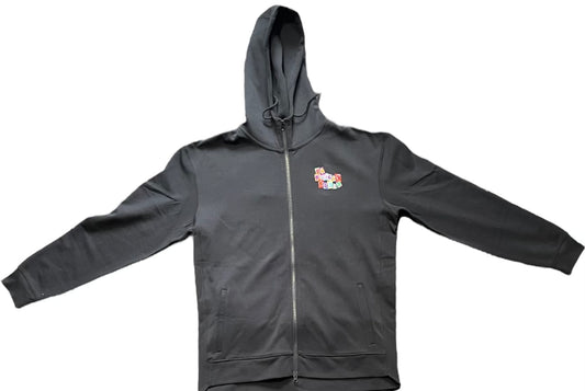 Black zip up Pluggybearz Hoodie