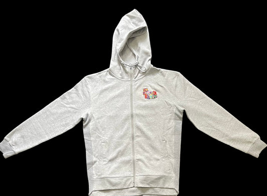 Gray Pluggybearz zip up Hoodie